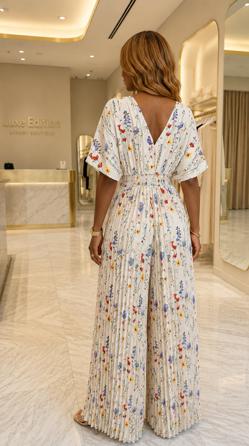 Floral Wide Leg Jump Suit