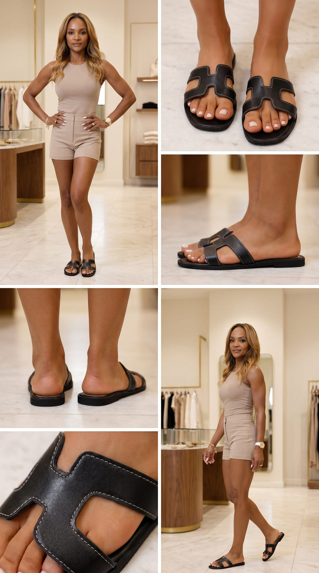 Open-Toe Flat Sandals