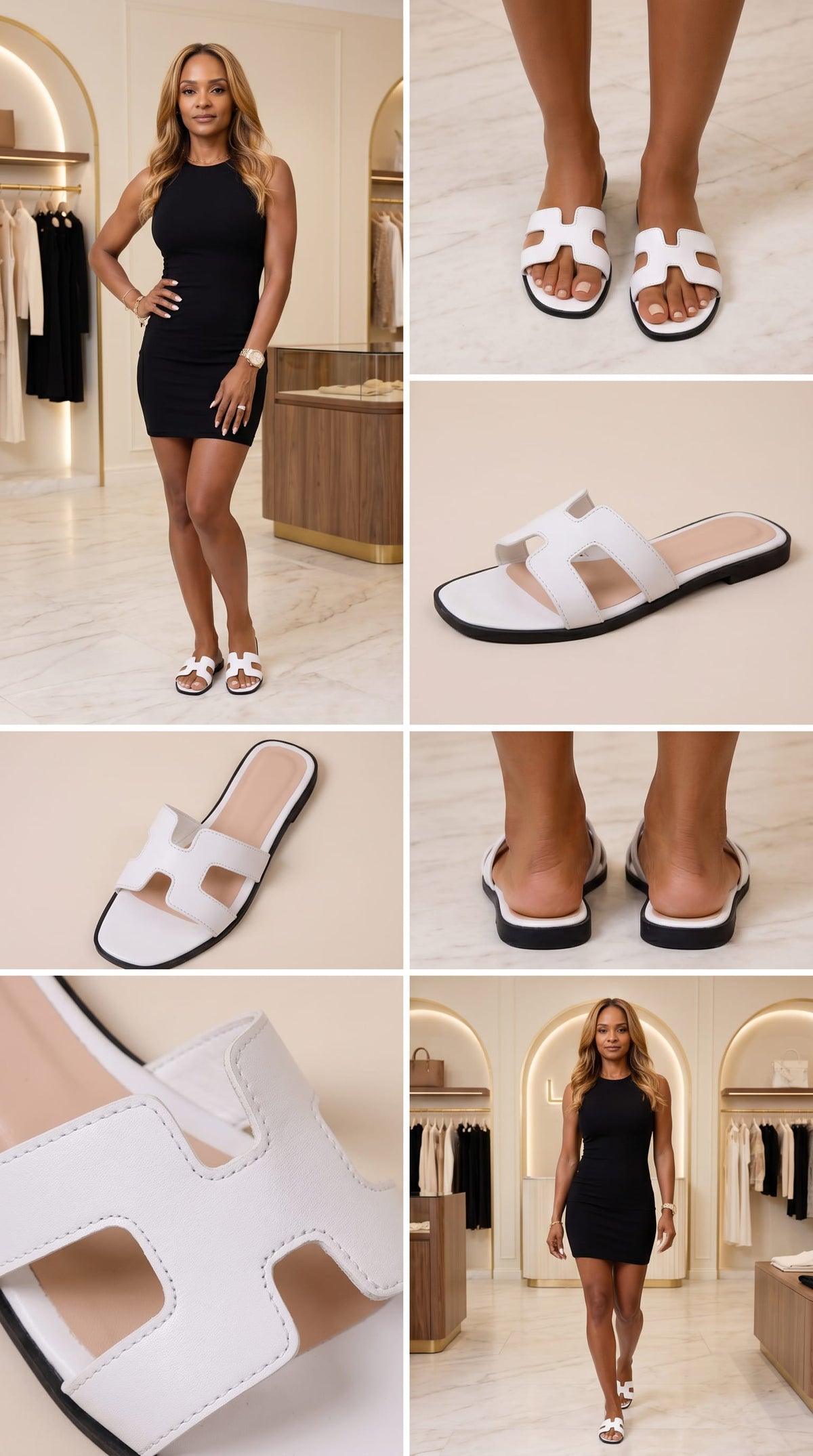 Open-Toe Flat Sandals