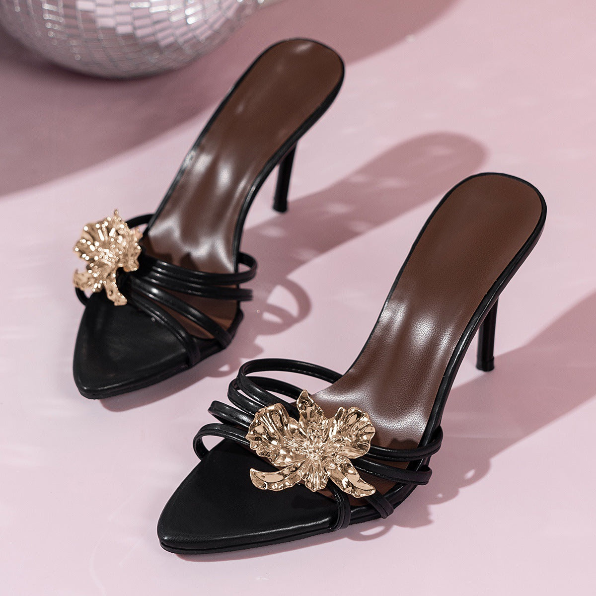 Open Toe Stiletto Sandals